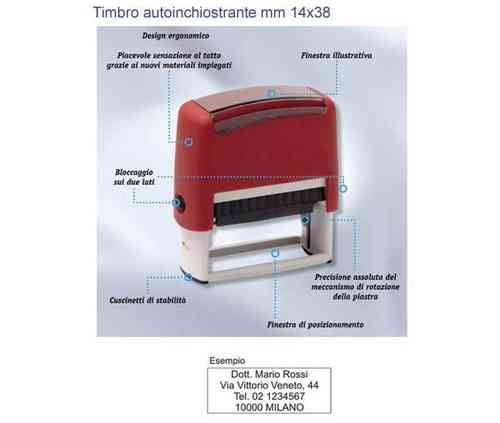 Timbro autoinchiostrante mm 14x38 art. TM9011