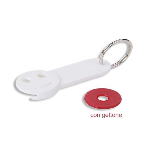 Smile keychain with coin holder art. E14049
