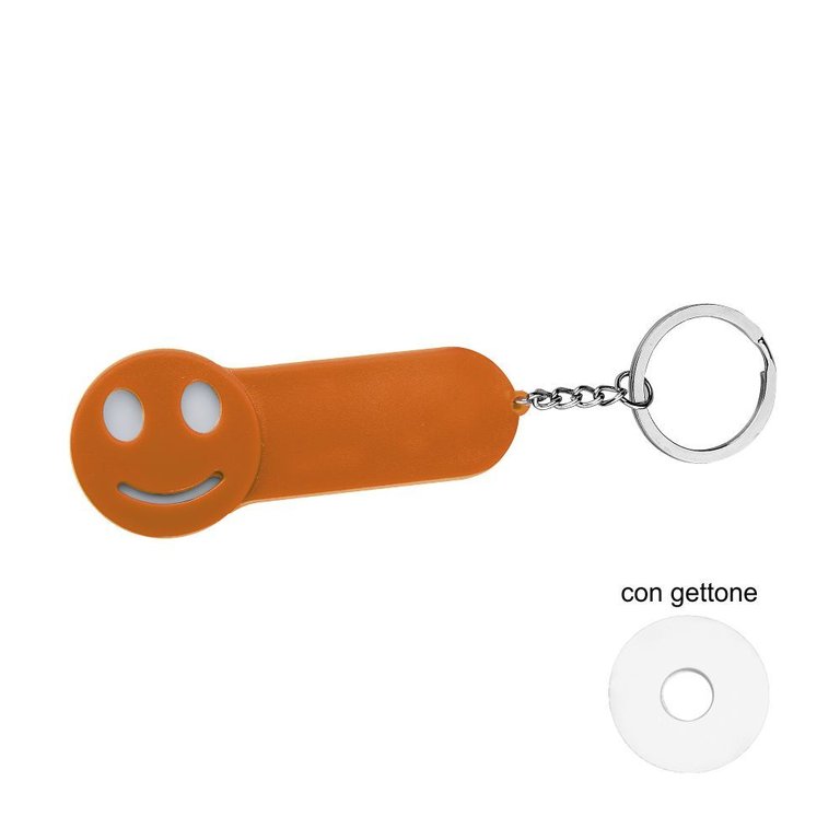 Smile keychain with coin holder art. PE124